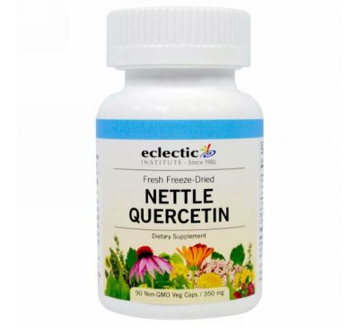 Eclectic Institute, Кверцетин Stinging Nettle, 350 мг, 90 вегетарианских капсул