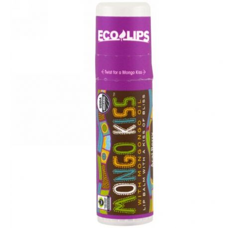 Eco Lips Inc., Бальзам для губ Mongo Kiss, ягоды асаи, 25 унции (7 г)