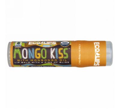 Eco Lips Inc., Mongo Kiss, бальзам для губ, ваниль и мед, 0,25 унций (7 г)
