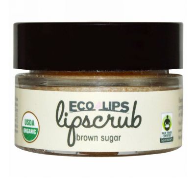 Eco Lips Inc., Органический, скраб для губ, Коричневый сахар, .5 унций (14.2 г)
