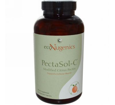 Econugenics, PectaSol-C, Модифицированный Цитрусовый Пектин 270 овощных капсул