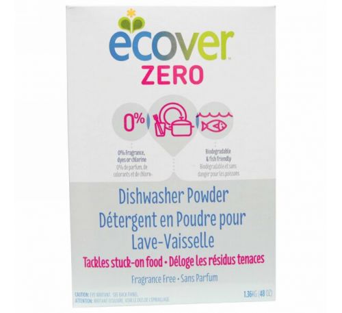 Ecover, Порошок для посудомоечных машин Zero, без ароматизаторов, 48 унций (1,36 кг)