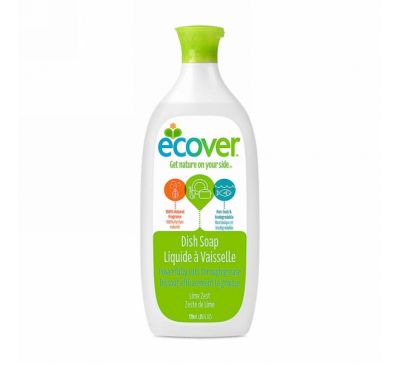 Ecover, Жидкое моющее средство для посуды, лаймовая цедра, 25 жидких унций (739 мл)