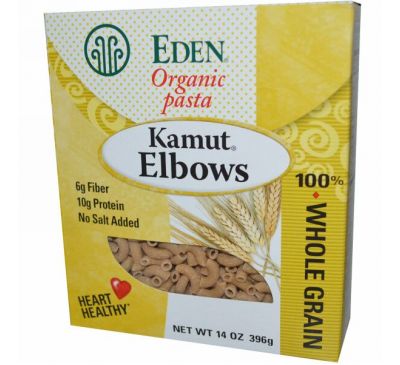 Eden Foods, Органические макаронные изделия, рожки из камута, 14 унций (396 г)