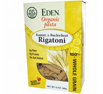Eden Foods, Органические ригатони с камутом и гречневой крупой, 12 унций (340 г)