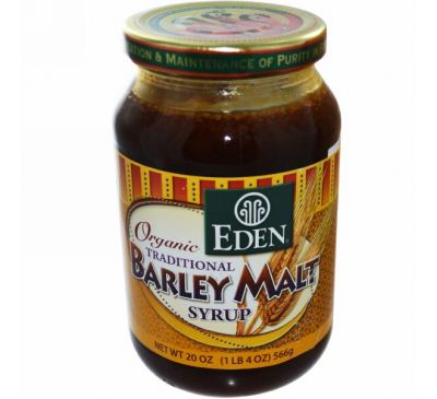 Eden Foods, Органический традиционный сироп из ячменного солода, 566 г