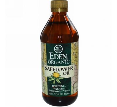 Eden Foods, Органическое сафлоровое масло, нерафинированное, 16 жидких унций (473 мл)
