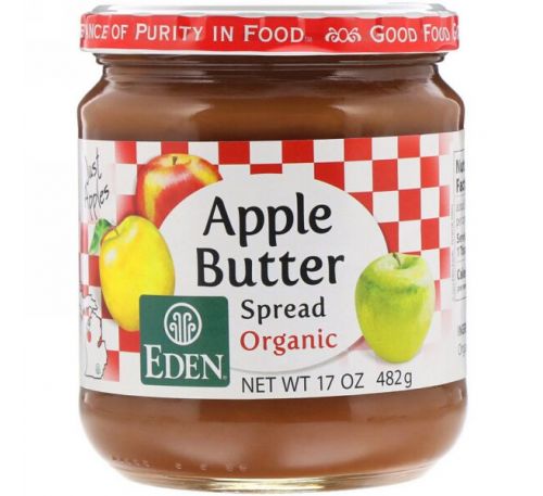 Eden Foods, Органическое яблочное повидло, 17 унций (482 г)