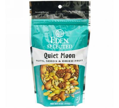 Eden Foods, Selected, "Тихая луна", смесь орехов, семян и сухофруктов, 4 унции (113 г)