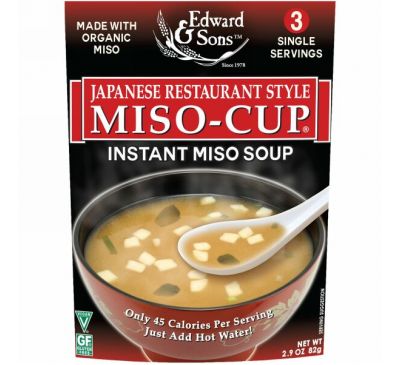 Edward & Sons, Edward & Sons, Miso-Cup, Japanese Restaurant Style, 3 Individual Servings