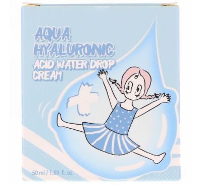 Elizavecca, Увлажняющий крем с гиалуроновой кислотой Aqua Hyaluronic Acid Water Drop Cream, 1,69 ж. унц. (50 мл)
