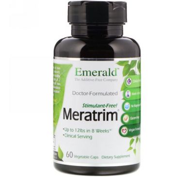 Emerald Laboratories, Meratrim, 800 мг, 60 растительных капсул