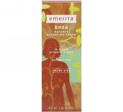 Emerita, ДГЭА, натуральный балансирующий крем, 4 унции (112 г)