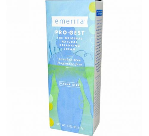 Emerita, ПроГест,  крем, регулирующий водно-солевой баланс кожи, без запаха, 4 унции (112 г)