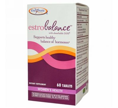 Enzymatic Therapy, EstroBalance с рассасывающимся DIM, 60 таблеток