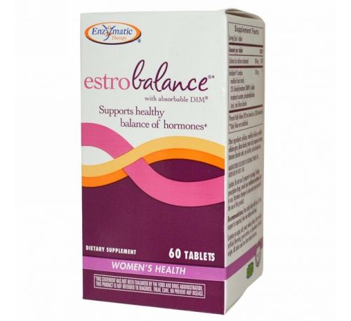Enzymatic Therapy, EstroBalance с рассасывающимся DIM, 60 таблеток