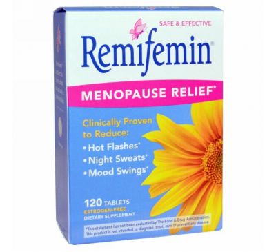 Enzymatic Therapy, Ремифемин, смягчение симптомов при перименопаузе и менопаузе, 120 таблеток