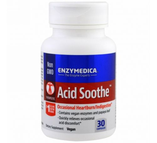 Enzymedica, Acid Soothe, 30 Capsules