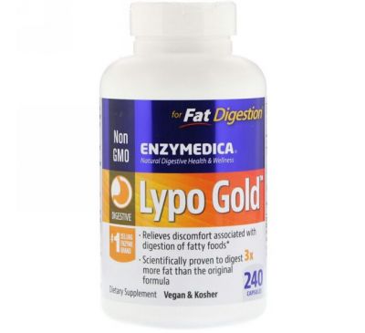 Enzymedica, Lypo Gold, 240 капсул