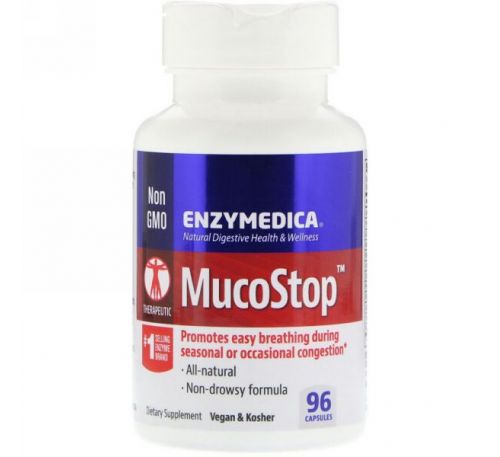 Enzymedica, MucoStop, 96 капсул