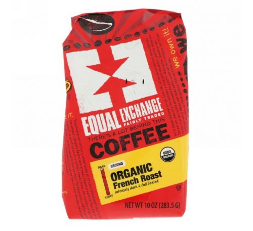 Equal Exchange, Органический кофе, французская обжарка, молотый, 10 унц. (283,5 г)