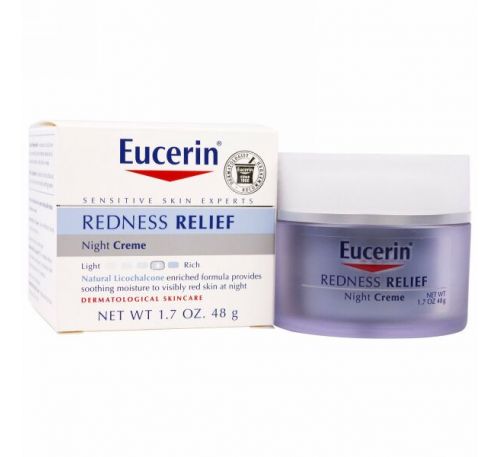Eucerin, "Избавление от покраснения", дерматологическое средство по уходу за кожей, 1.7 унций (48 г)