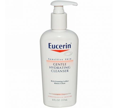 Eucerin, Мягкое увлажняющее очищающее средство, без запаха, 8 жидких унций (237 мл)