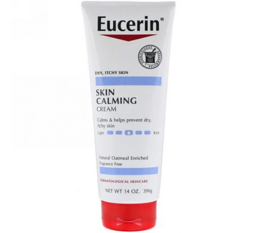 Eucerin, Успокаивающий крем для кожи, для сухой зудящей кожи, без запаха, 14 унций (396 г)