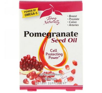 EuroPharma, Terry Naturally, Pomegranate Seed Oil, 60 Softgels