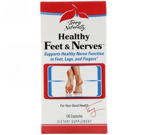 EuroPharma, Terry Naturally, Terry Naturally, Healthy Feet & Nerves, здоровые ноги и нервы, 120 капсул