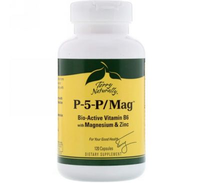EuroPharma, Terry Naturally, Terry Naturally, P-5-P/Mag, 120 капсул