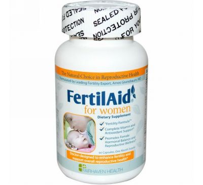 Fairhaven Health, FertilAid для женщин, 90 Растительные капсулы
