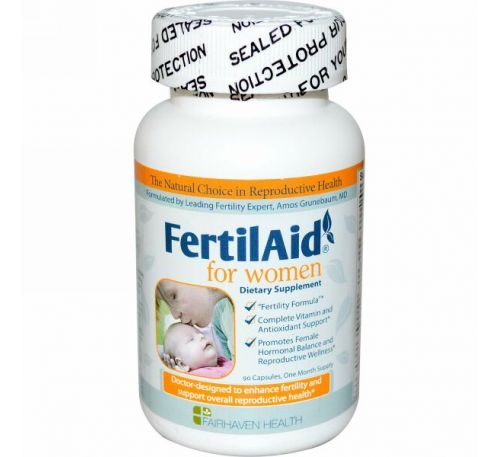 Fairhaven Health, FertilAid для женщин, 90 Растительные капсулы