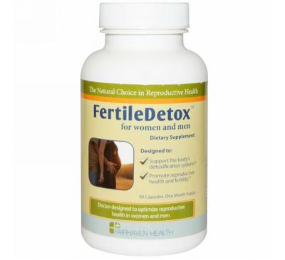 Fairhaven Health, FertileDetox для женщин и мужчин, 90 капсул