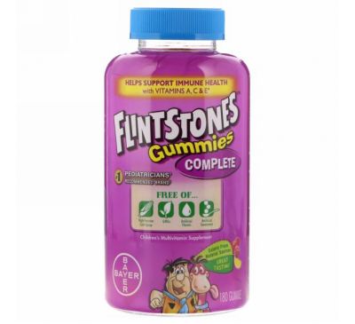Flintstones, Жевательные конфеты Complete, мультивитамин для детей, 180 конфет
