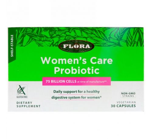 Flora, Пробиотик для ухода для женщин, устойчивый при хранении, 30 капсул