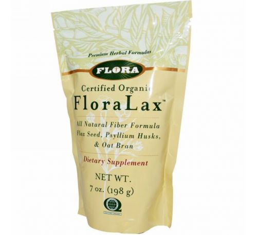 Flora, Сертифицированная органическая формула FloraLax, 198 г