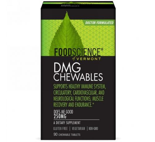 FoodScience, DMG Chewables, 250 мг, 90 жевательных таблеток