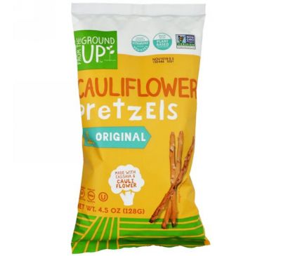 From The Ground Up, Cauliflower Pretzels, Original, Sticks, 4.5 oz (128 g)