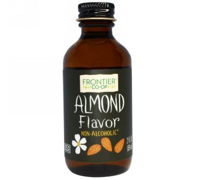 Frontier Natural Products, Almond Flavor, Alcohol-Free, 2 fl oz (59 ml)