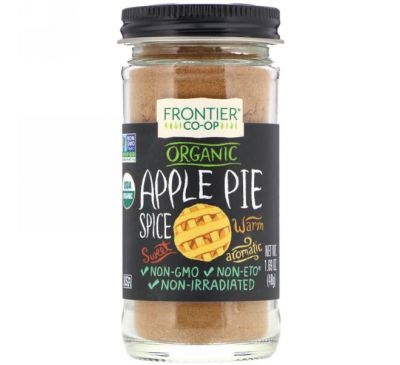 Frontier Natural Products, Органика, Специи для яблочного пирога, Без соли, 1,69 унции (48 г)