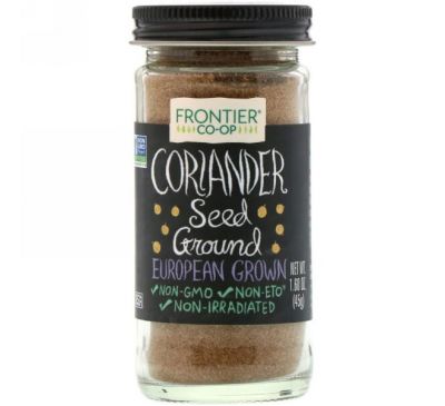 Frontier Natural Products, Семена кориандра, молотые 1.60 унции (45 г)