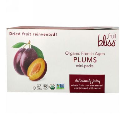 Fruit Bliss, Органическая французская слива, 12 мини-упаковок, 1,76 унц. (50 г) каждая