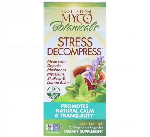 Fungi Perfecti, MycoBotanicals, Stress Decompress, 60 вегетарианских капсул