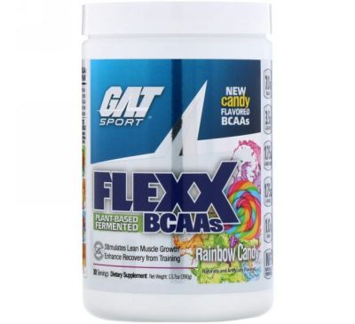 GAT, Аминокислоты с разветвленной цепью Flexx, радужная конфета, 13,7 унц. (390 г)