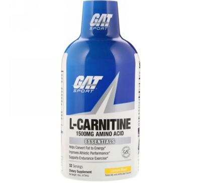 GAT, L-Carnitine, Amino Acid, Lemon Blast, 1500 mg , 16 oz (473 ml)