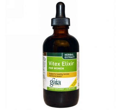Gaia Herbs, Эликсир с витексом, для женщин, 4 жидких унций (120 мл)