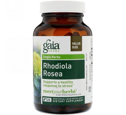 Gaia Herbs, Родиола розовая, 120 растительных жидких фито-капсул