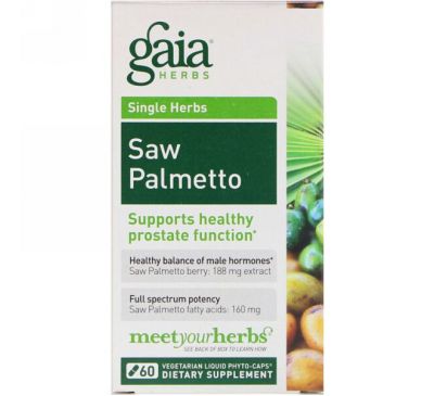 Gaia Herbs, Сереноя, 60 вегетарианских жидких фитокапсул