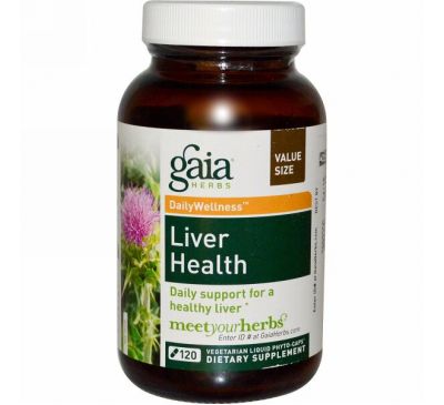 Gaia Herbs, Здоровая печень, 120 растительных фитокапсул